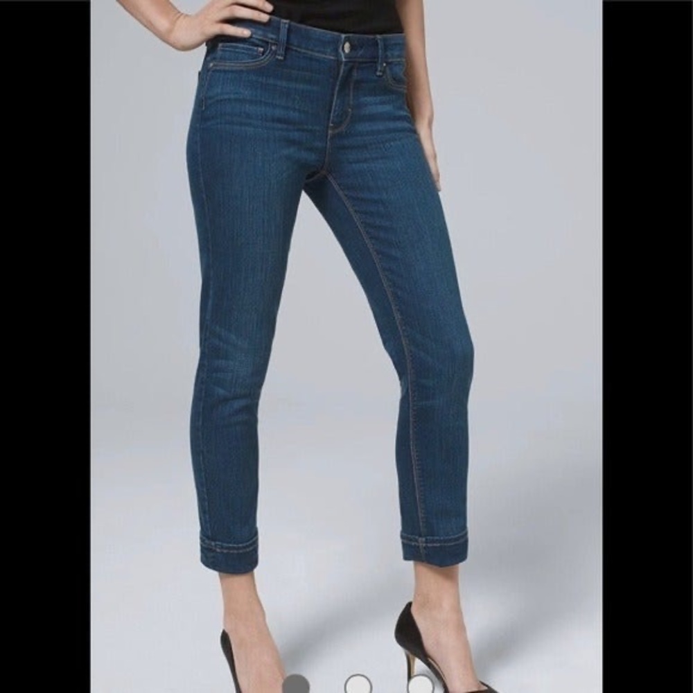 White House Black Market the slim crop denim jeans✨